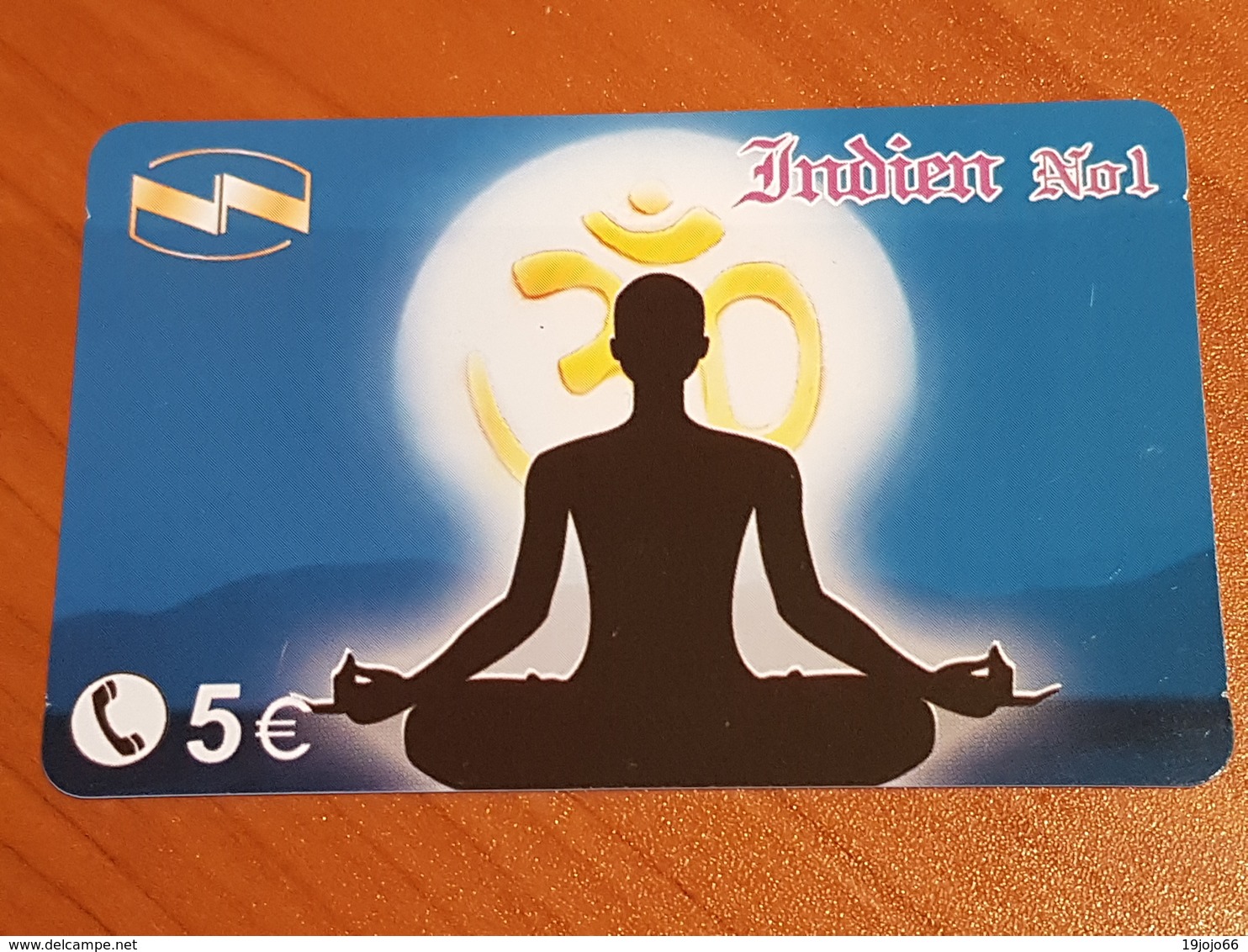 5 Euro Indian Nr. 1 - Yoga Woman -  Little Printed  -   Used Condition - [2] Prepaid