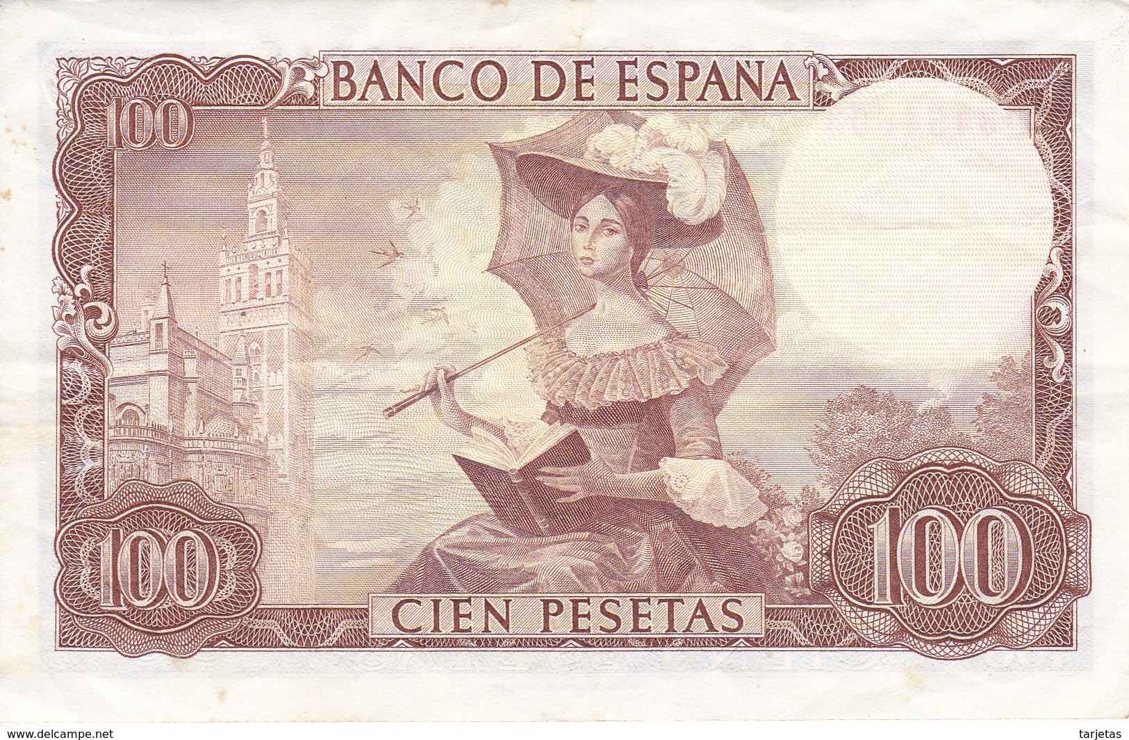 BILLETE DE 100 PTAS DEL AÑO 1965  SERIE 1D -  BECQUER  CALIDAD MBC (VF) (BANKNOTE) - 100 Pesetas