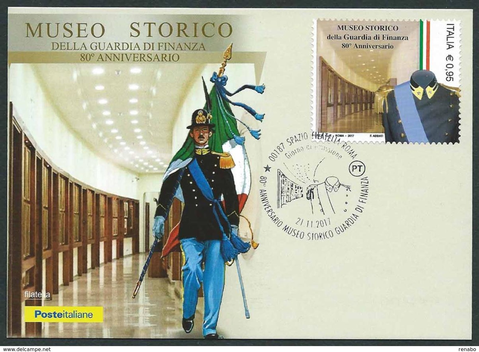 Italia 2017; Museo Storico Della Guardia Di Finanza, 80° Anniversario. FDC E Maximum Con Annullo Speciale. - FDC