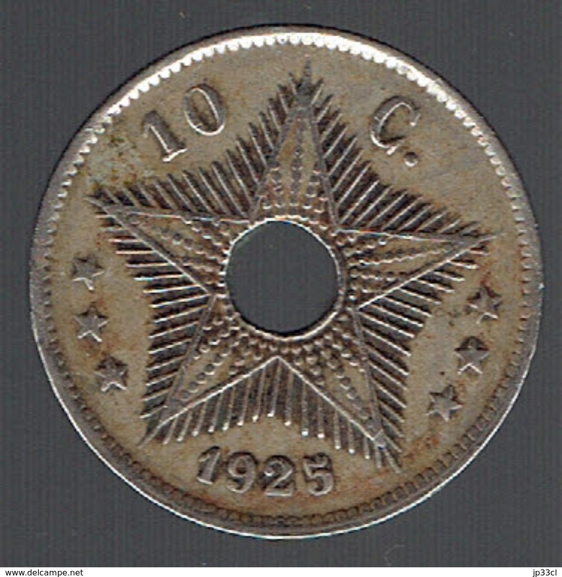 Pièce De 10 Centimes 1925 Congo Belge Belgisch Congo - 1910-1934: Albert I