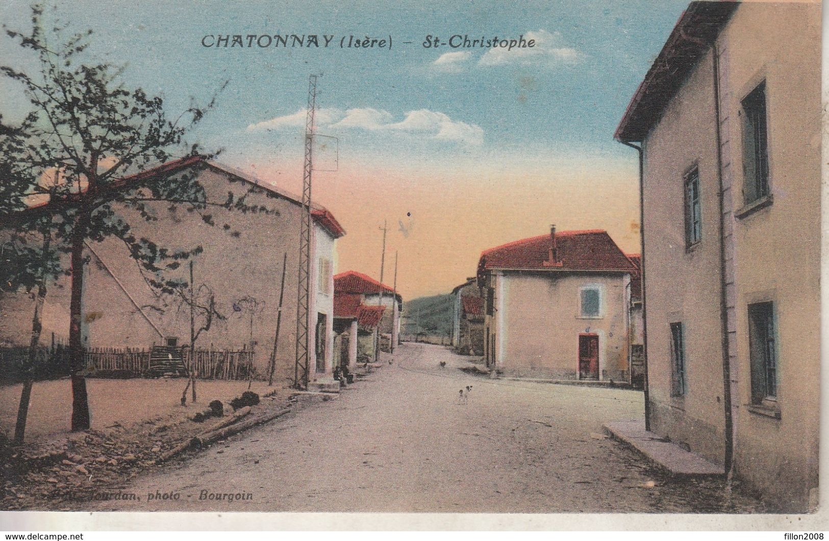 Châtonnay - Saint-Christophe - Carte Colorisée (rare) - Châtonnay