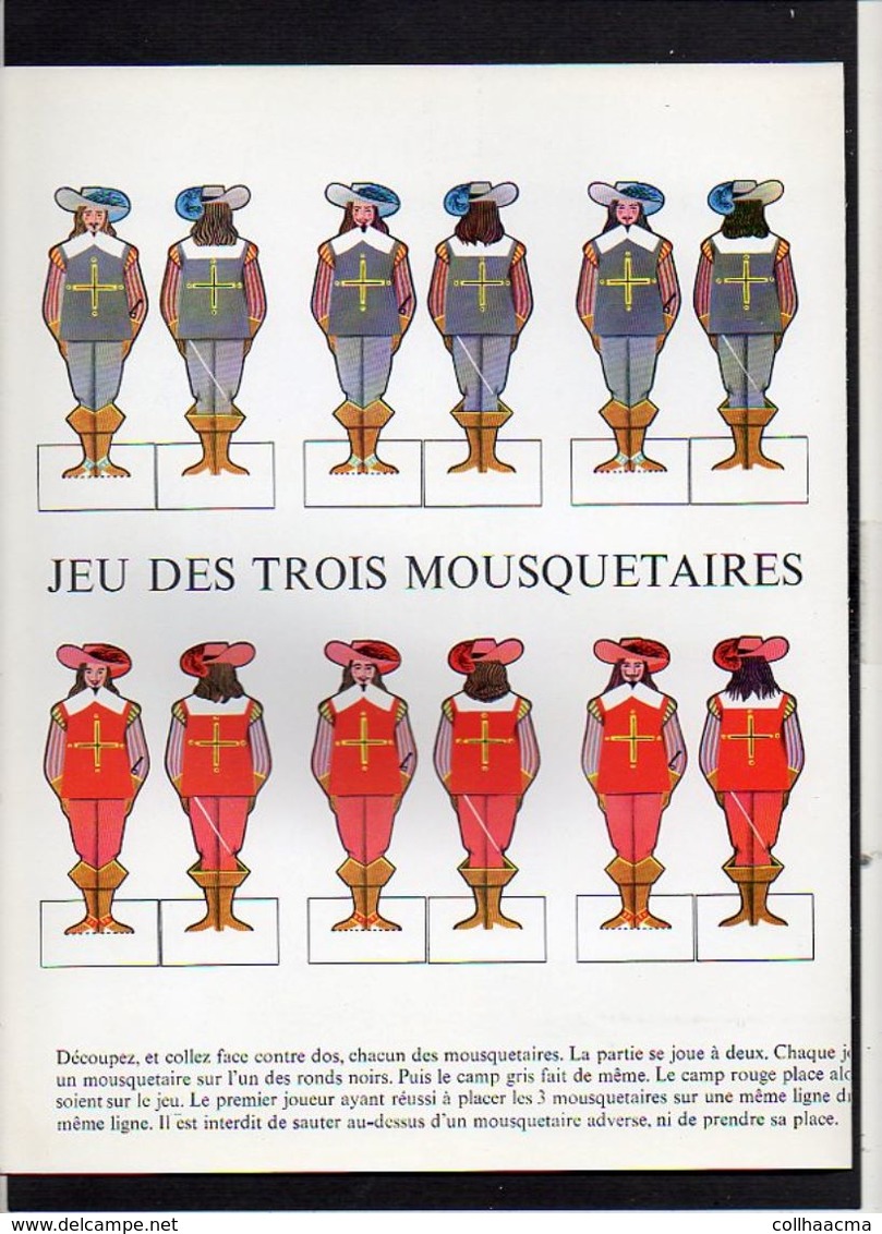 1960 Publicité Laboratoires Bristol / Découpi,découpage / Découpez Et Collez " Jeu Des Trois Mousquetaires " - Autres & Non Classés