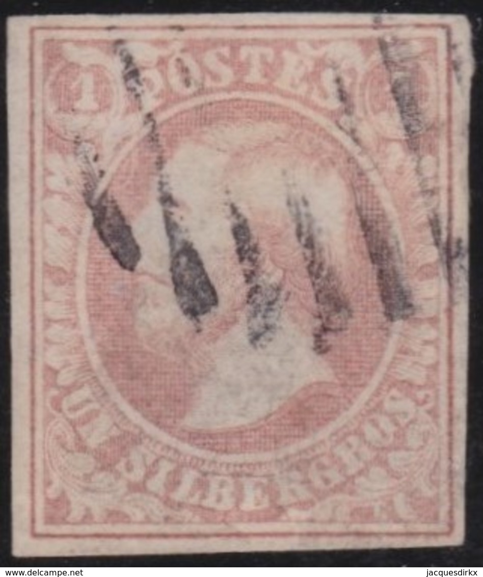 Luxembourg    .     Yvert  .      2      .       O      .         Gebruikt  .     /   .   Cancelled - 1852 Wilhelm III.