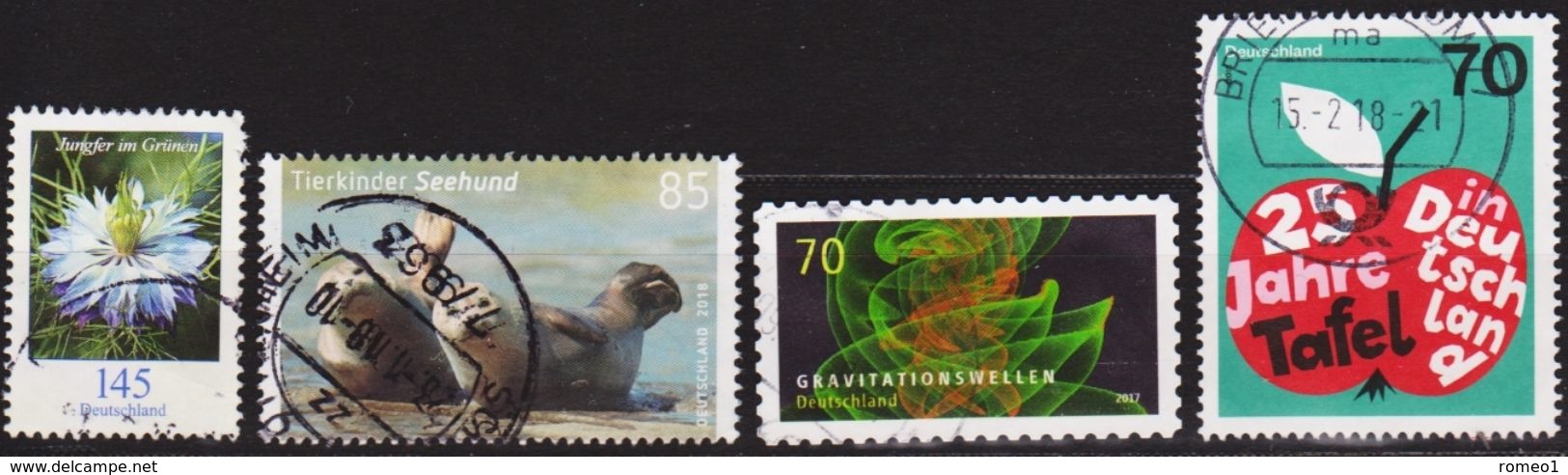 2018: Bund Mi.Nr. 3351, 3353, 3356 + 3361 Gest. (d359) / Allemagne Y&T No. ? Obl. - Used Stamps