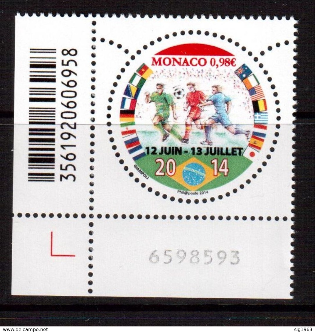 Monaco-2014,(Mi.), Football, Soccer, Fussball,calcio,MNH - 2014 – Brésil