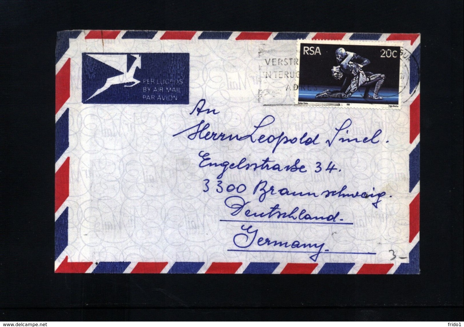 South Africa  Interesting Airmail Letter - Aéreo