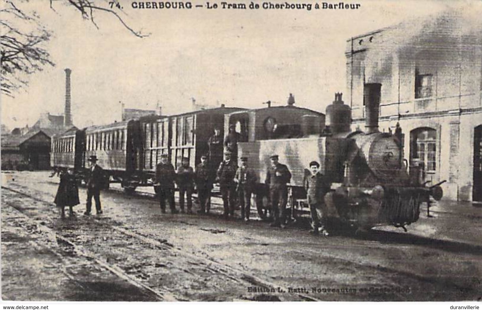 50 - CHERBOURG - Train De Cherbourg à Barfleur - Gare. Etat: Voir Scan (Format 8,5cm X 14cm) - Cherbourg