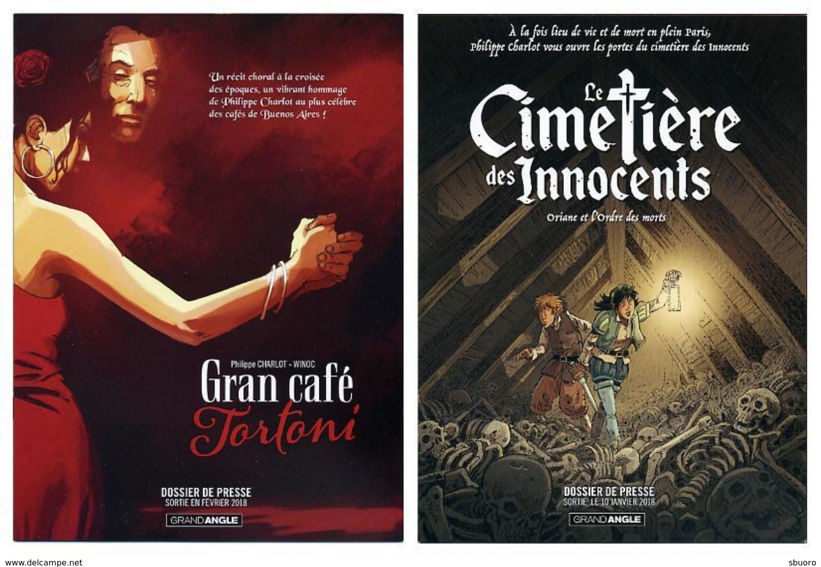 Dossier De Presse - Gran Café Tortoni + Le Cimetière Des Innocents - Philippe Charlot, Winoc, Xavier Fourquemin - Bamboo - Press Books