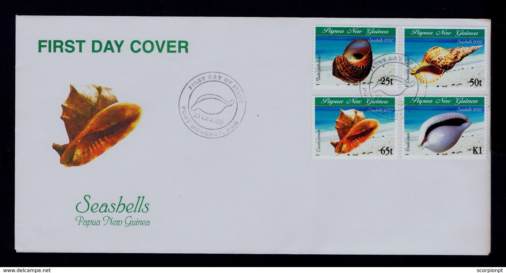 Coquillages Seashells Conchas Faune Marins PAPUA NEW GUINEA 2000 Fdc Sp5081 - Coquillages