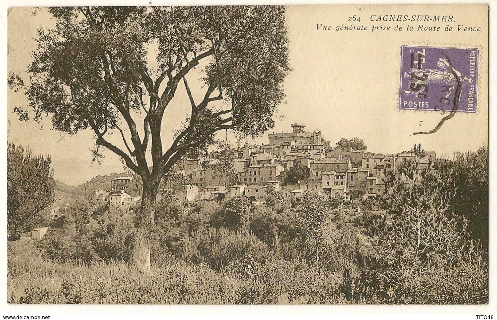 Vue Générale Prise De La Route De Vence - CAGNES-sur-MER - Cagnes-sur-Mer