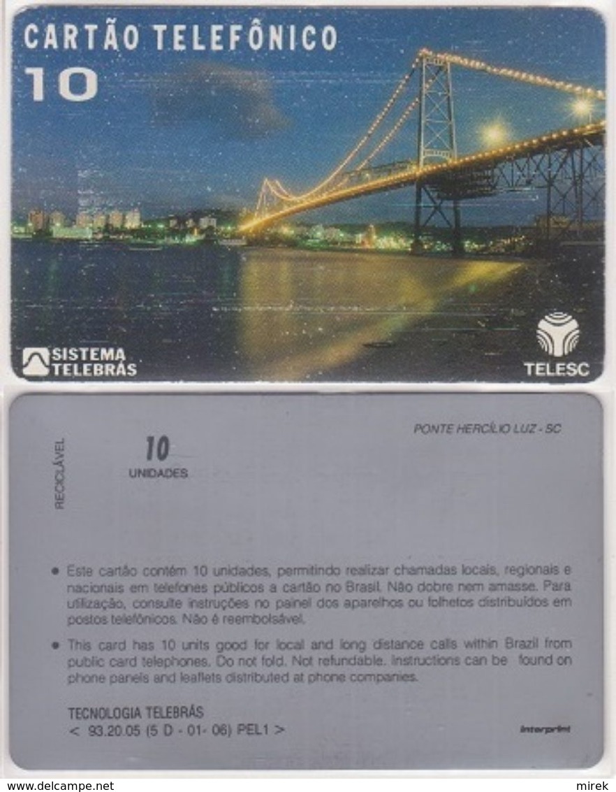 42/ Brazil; Telesc, Field Trial, 10 Ut., FT1. Ponte Hercílio Luz, INT - Brésil