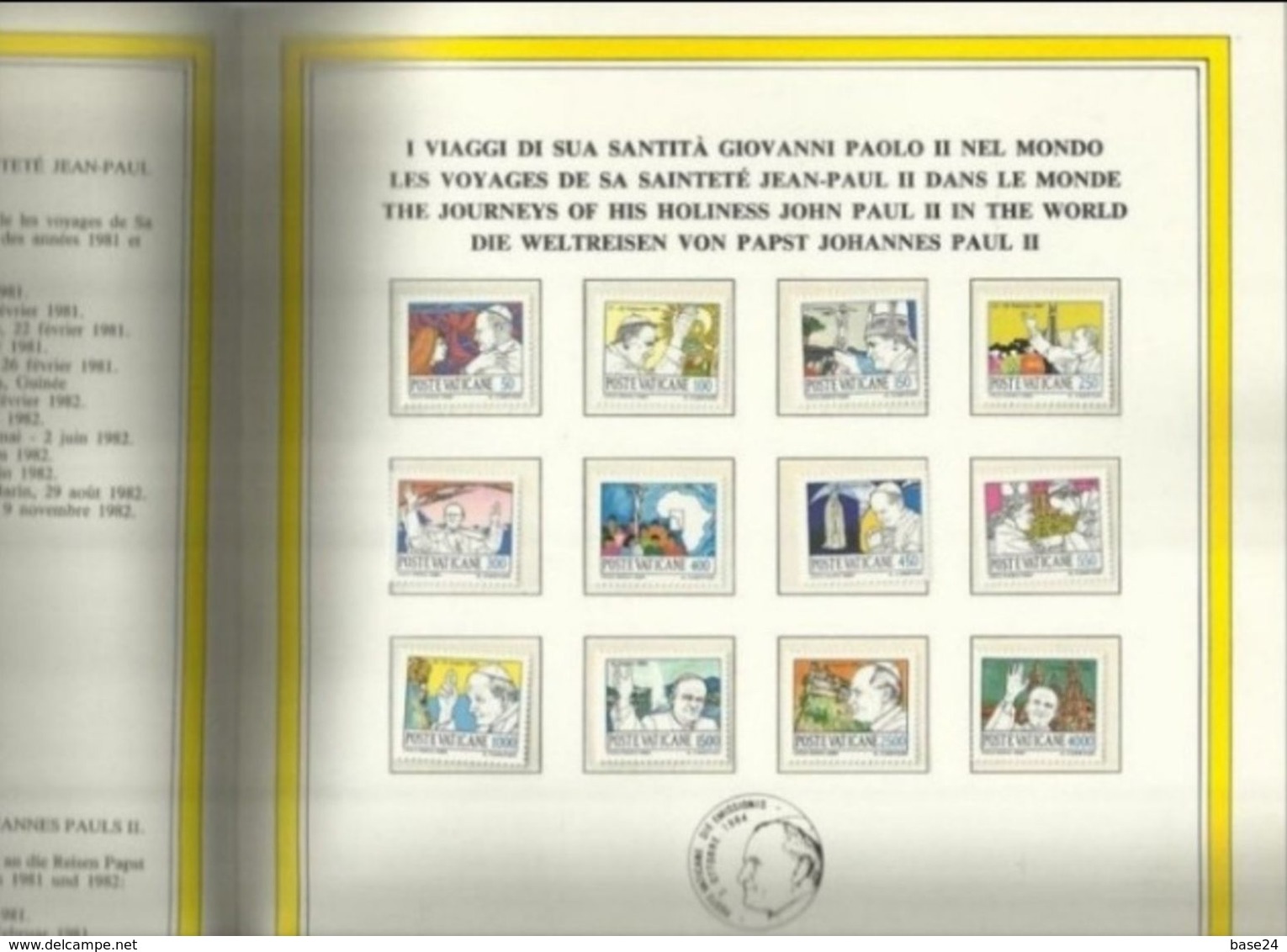 1984 Vaticano Vatican LIBRO UFFICIALE VATICANO 1984 - BOOK 1984 - Errors & Oddities