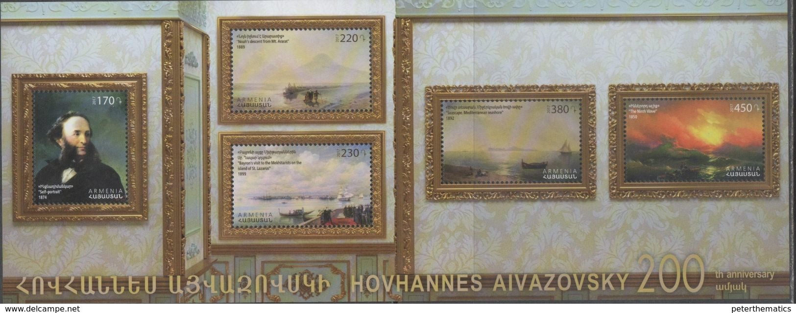 ARMENIA, 2017, MNH, ART, PAINTING, AIVAZOVSKY, SHIPS, BOATS, MOUNTAINS, SHEETLET - Other & Unclassified
