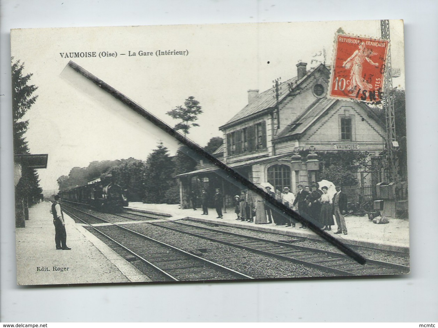 CPA - Vaumoise  -(Oise) - La Gare (Intérieur) -  (Train , Locomotive ) - Vaumoise