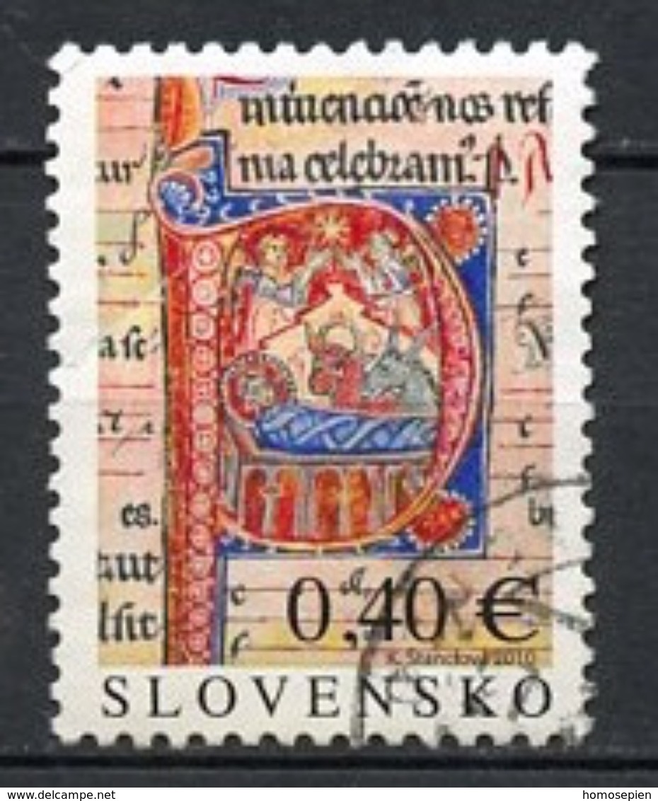 Slovaquie - Slovakia - Slowakei 2010 Y&T N°563 - Michel N°646 (o) - 0,40€ Noël - Usados