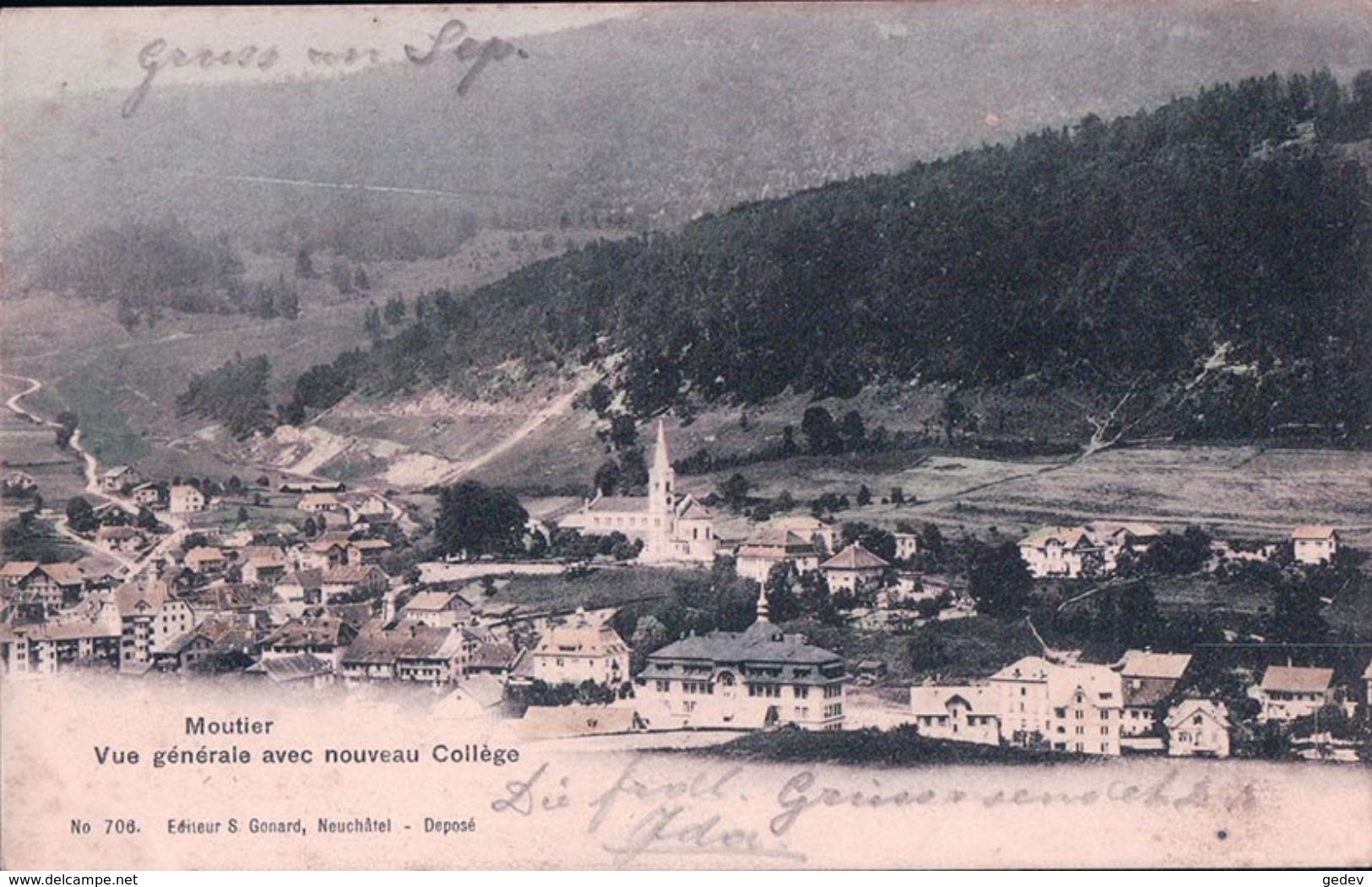 Moutier, Nouveau Collège (24.2.1910) Rouille - Moutier