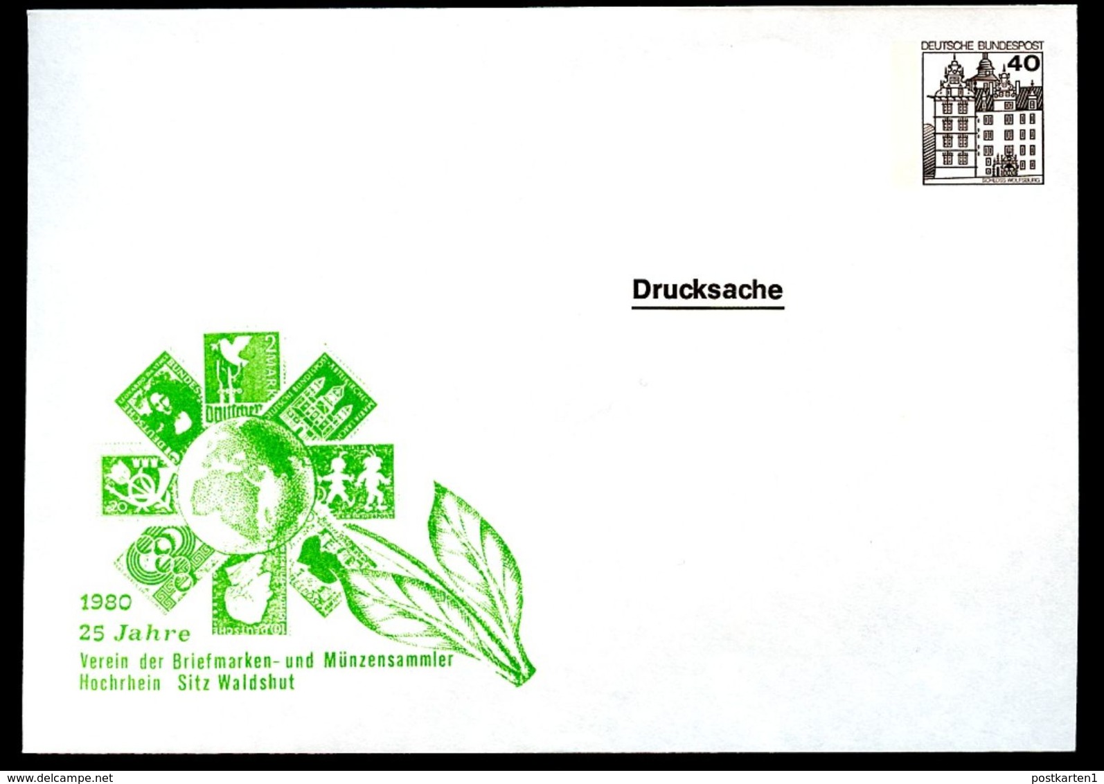 Bund PU111 B2/012 Privat-Umschlag VEREIN WALDSHUT 1980 - Enveloppes Privées - Neuves