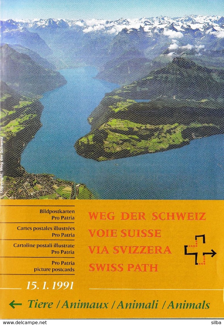 Switzerland / 1991 / Swiss Path / Philatelic Postage Stamps Prospectus, Leaflet, Brochure - Otros & Sin Clasificación