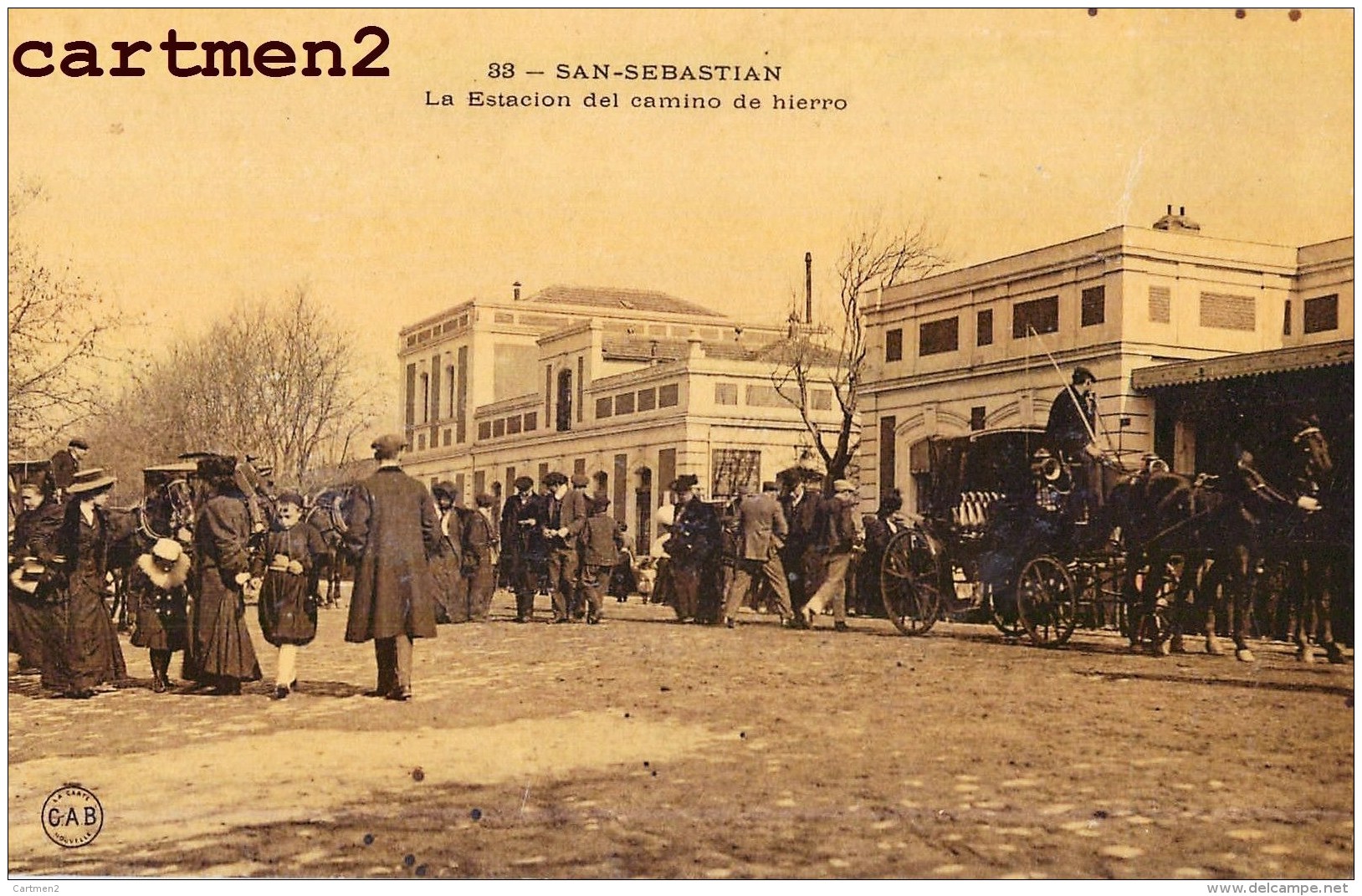 SAN SEBASTIAN LA ESTACION DEL CAMINO DE HIERRO GUIPUZCOA ESPANA GARE - Guipúzcoa (San Sebastián)