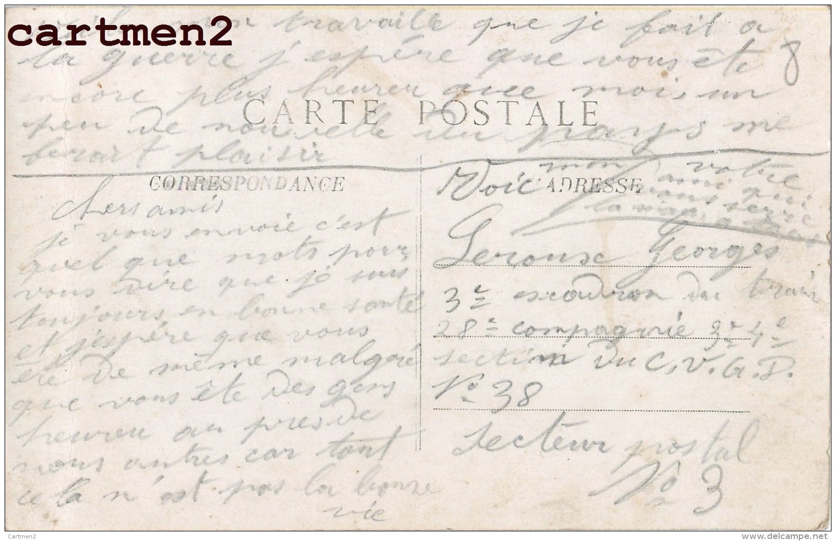 CARTE PHOTO : ENVIRONS DE ROUEN MARECHAL-FERRANT 3e ESCADRON DU TRAIN 28e COMPAGNIE SECTION C.V.G.D. MILITAIRE GUERRE - Guerre 1914-18