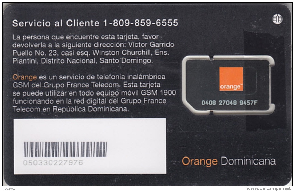 DMR-GSM : OR01 ORANGE Bonjour Dag Tag Hola Ciao Bom Dia MINT - Dominicana