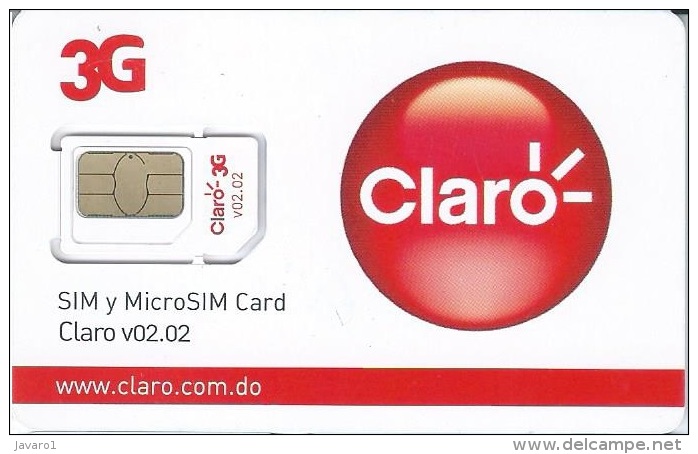 DMR-GSM : CL01 CLARO  3G SIM Y MicroSIM Card V02.02 MINT - Dominicana