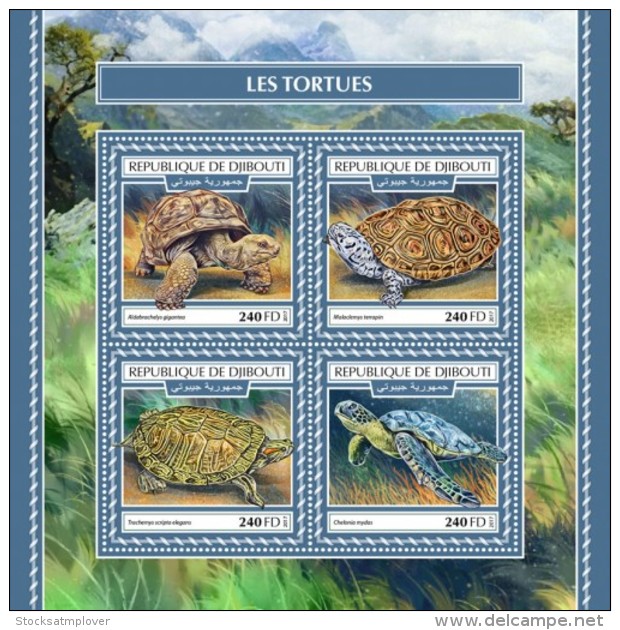 Djibouti 2017 Turtles S2017-12 - Djibouti (1977-...)