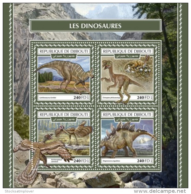 Djibouti 2017 Dinosaurs S2017-12 - Djibouti (1977-...)