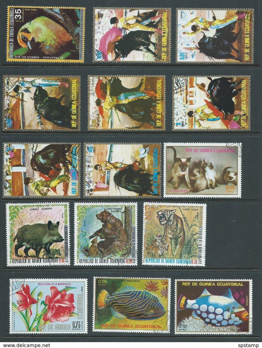 Equatorial Guinea 1974 Onward Flora & Fauna Group Of 60 Different FU - Other & Unclassified