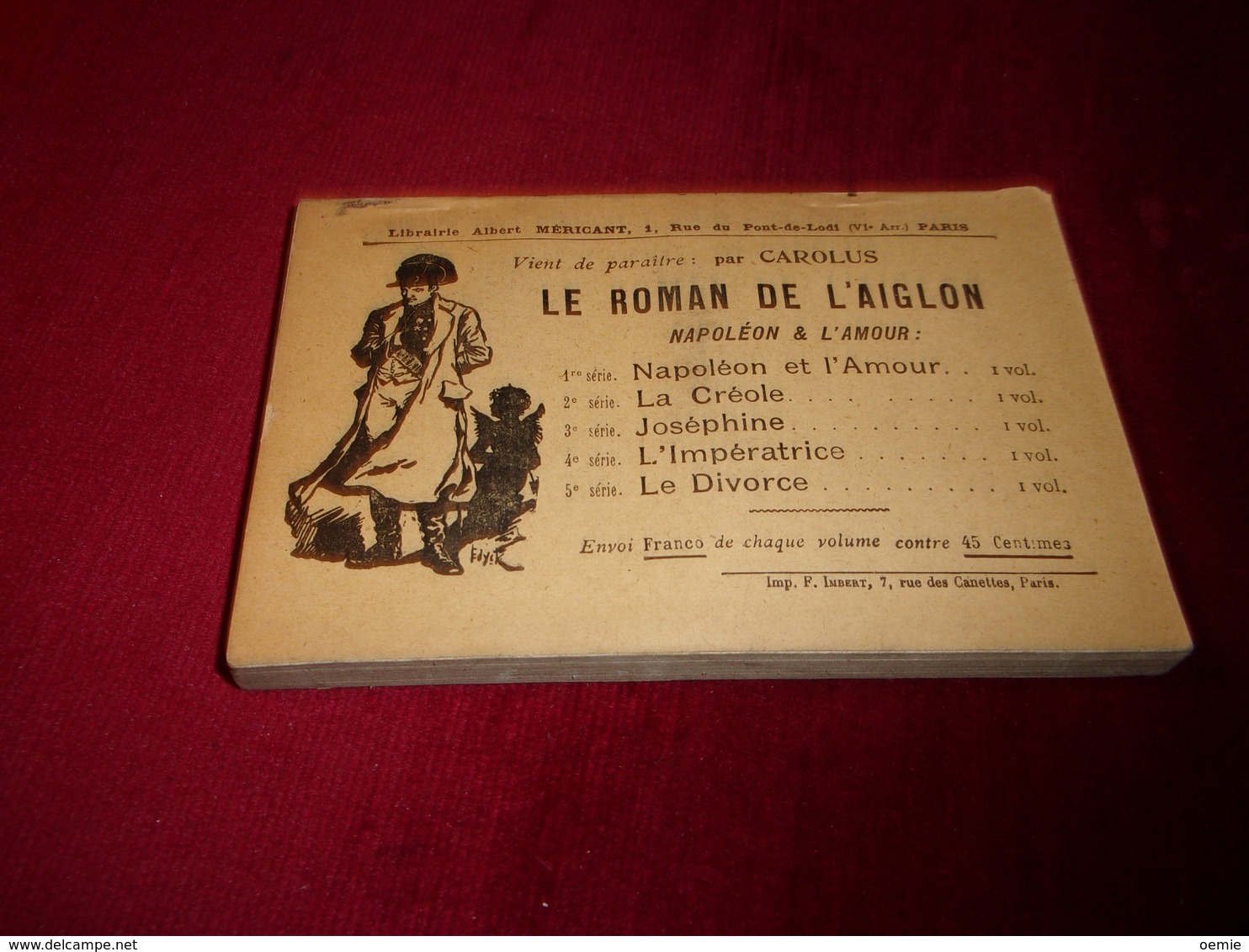 PARIS ALBERT MERICANT  No 192  ° LE RANCHO DE LA VALLEE PAR CAMILLE DE CENDREY  TOME 1 - 1901-1940