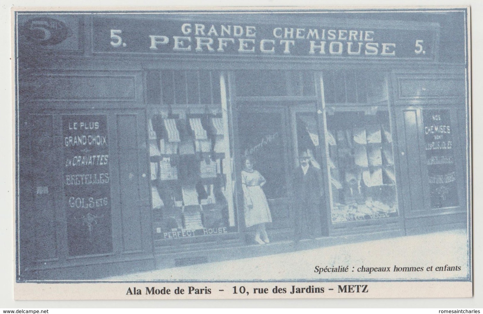 CPA METZ Grande Chemiserie PERFECT HOUSE A La Mode De Paris 10, Rue Des Jardins - METZ - Metz