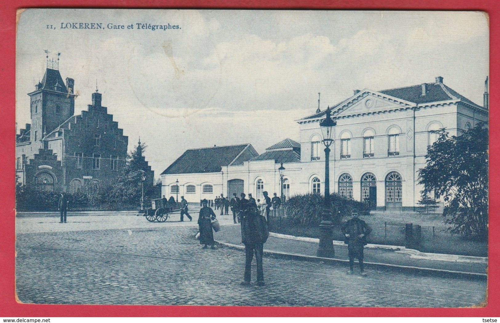 Lokeren - Gare Et Télégraphes - 1911 ( Verso Zien ) - Lokeren