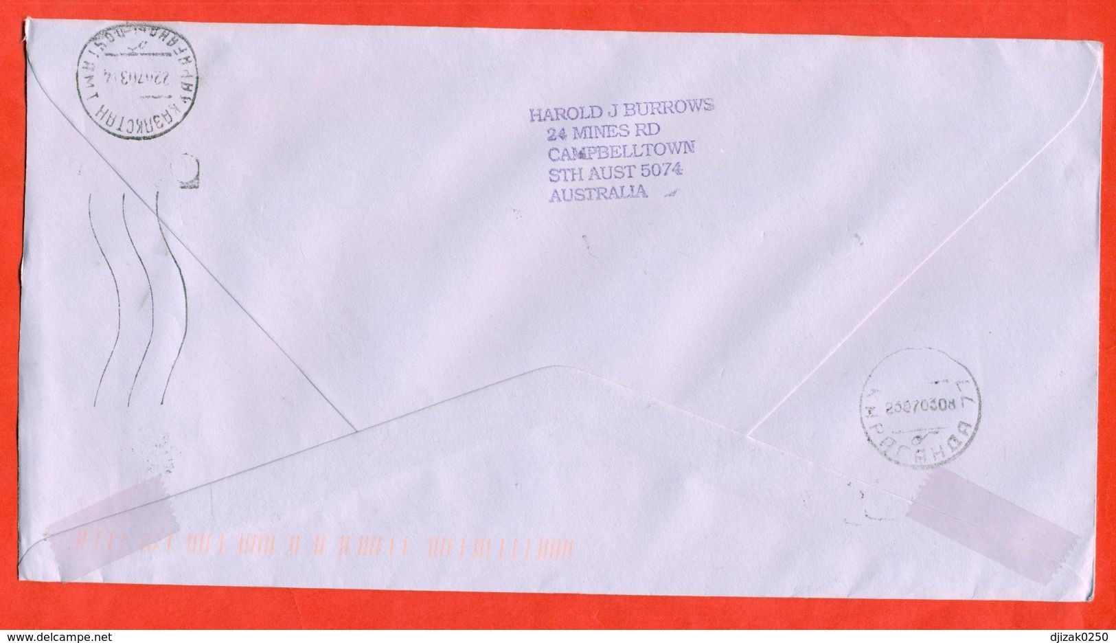 Cocos (Keeling) Island 2003.The Envelope Passed The Mail. Airmail. Bird.Complete Serie. - Cocos (Keeling) Islands