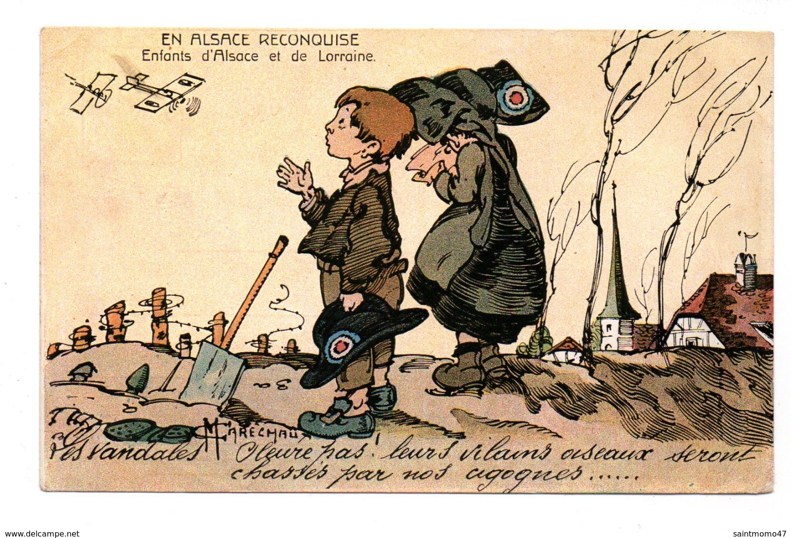 EN ALSACE RECONQUISE . ENFANT D'ALSACE ET DE LORRAINE . ILLUSTRATION MARECHAUX . PARIOTIQUE - Réf. N°7200 - - Alsace