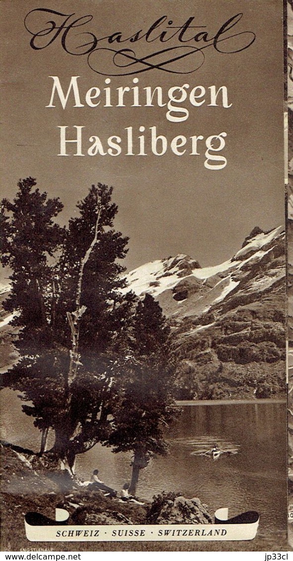 Très Ancien Dépliant Sur Haslital Meiringen Hasliberg Oberland Bernois (Suisse) - Toeristische Brochures
