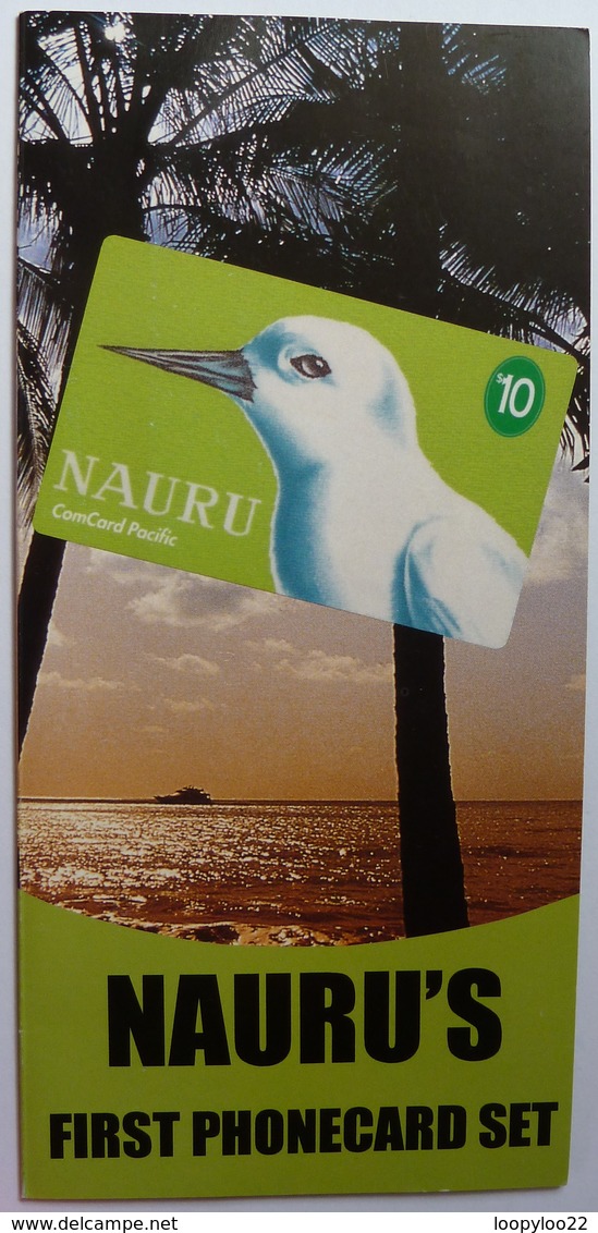 NAURU - 1st Phonecard Set Of 2 - ComCard Pacific - $10 & $20 - White Tern & Micronesian Pigeon - Mint In Folder - Nauru