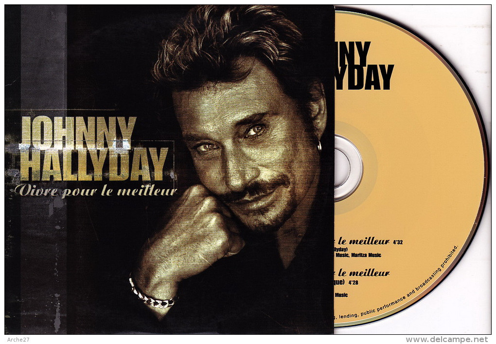 CD Single - JOHNNY HALLYDAY - Vivre Pour Le Meilleur - Other - French Music