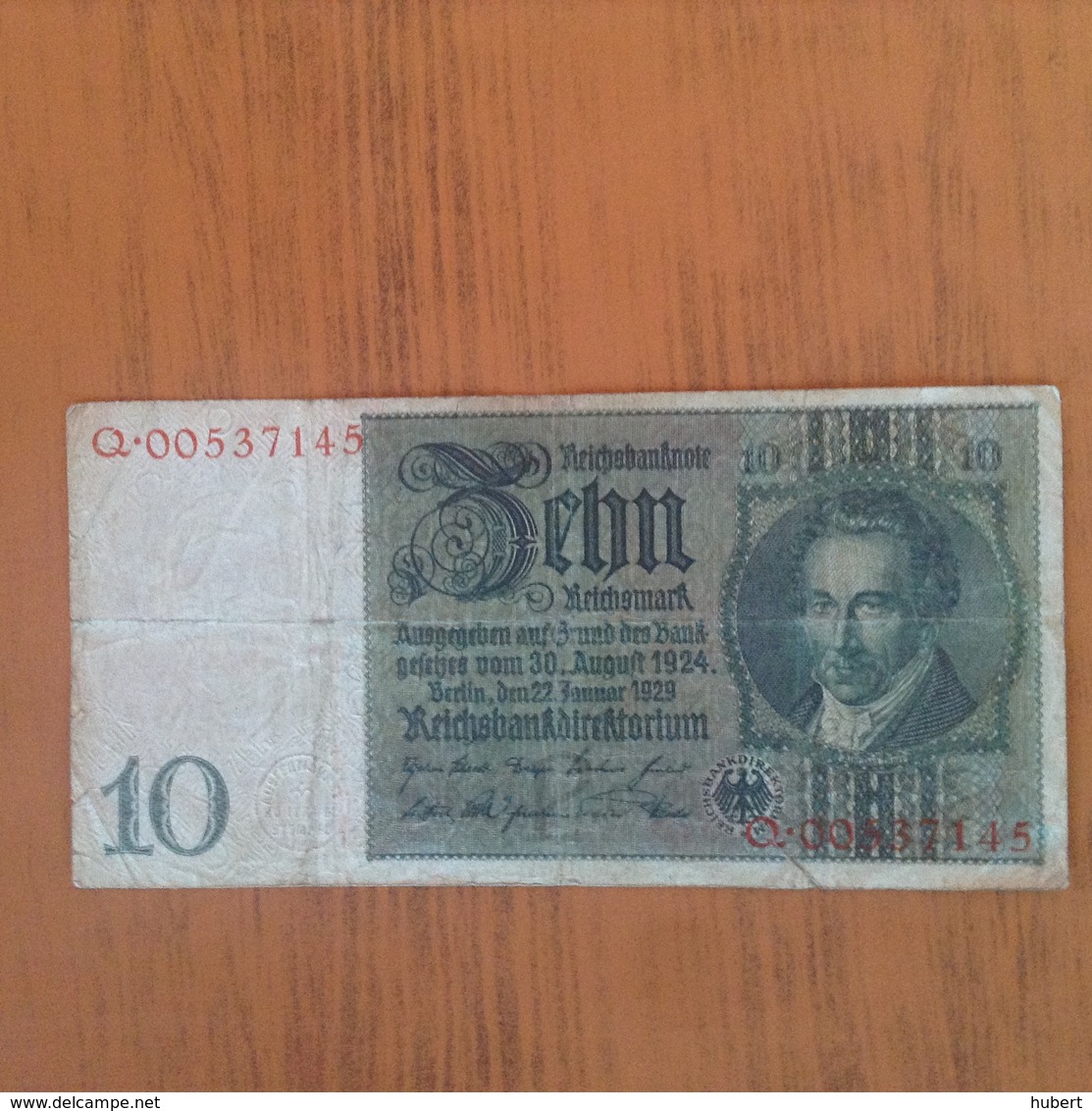 Allemagne.Billet 10 Reichsmark - 10 Reichsmark