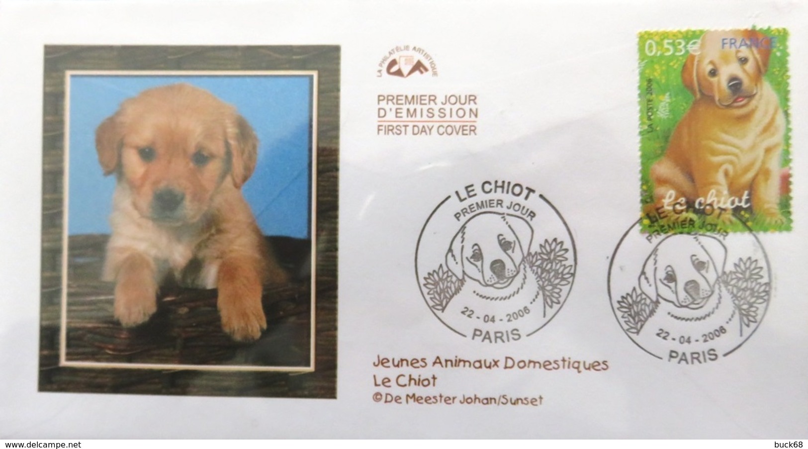 FRANCE 3898 FDC 1er Jour Série Nature : Chiot Chien Dog Hund - 2000-2009