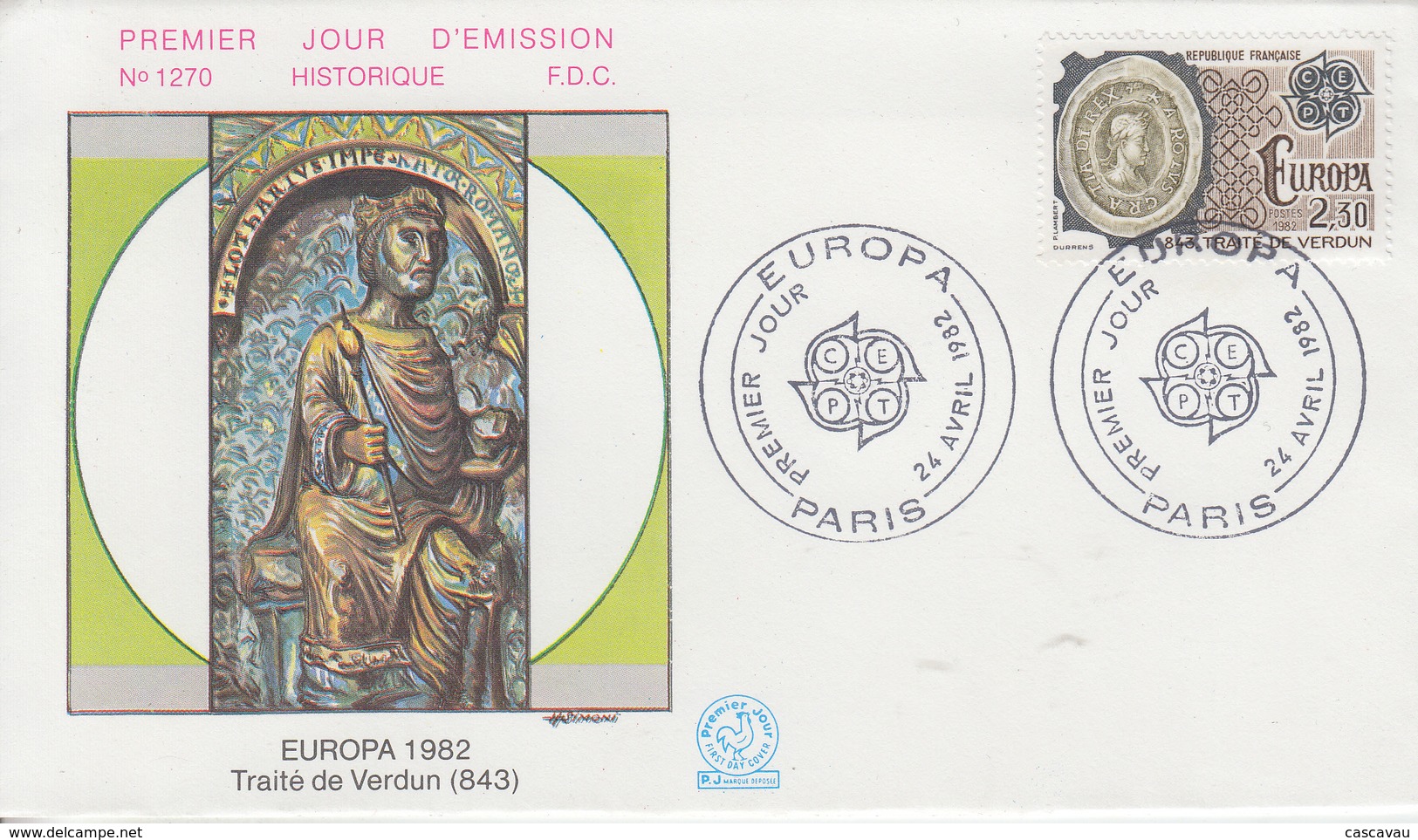 Enveloppe  FDC  1er  Jour   FRANCE    EUROPA    PARIS   1982 - 1982
