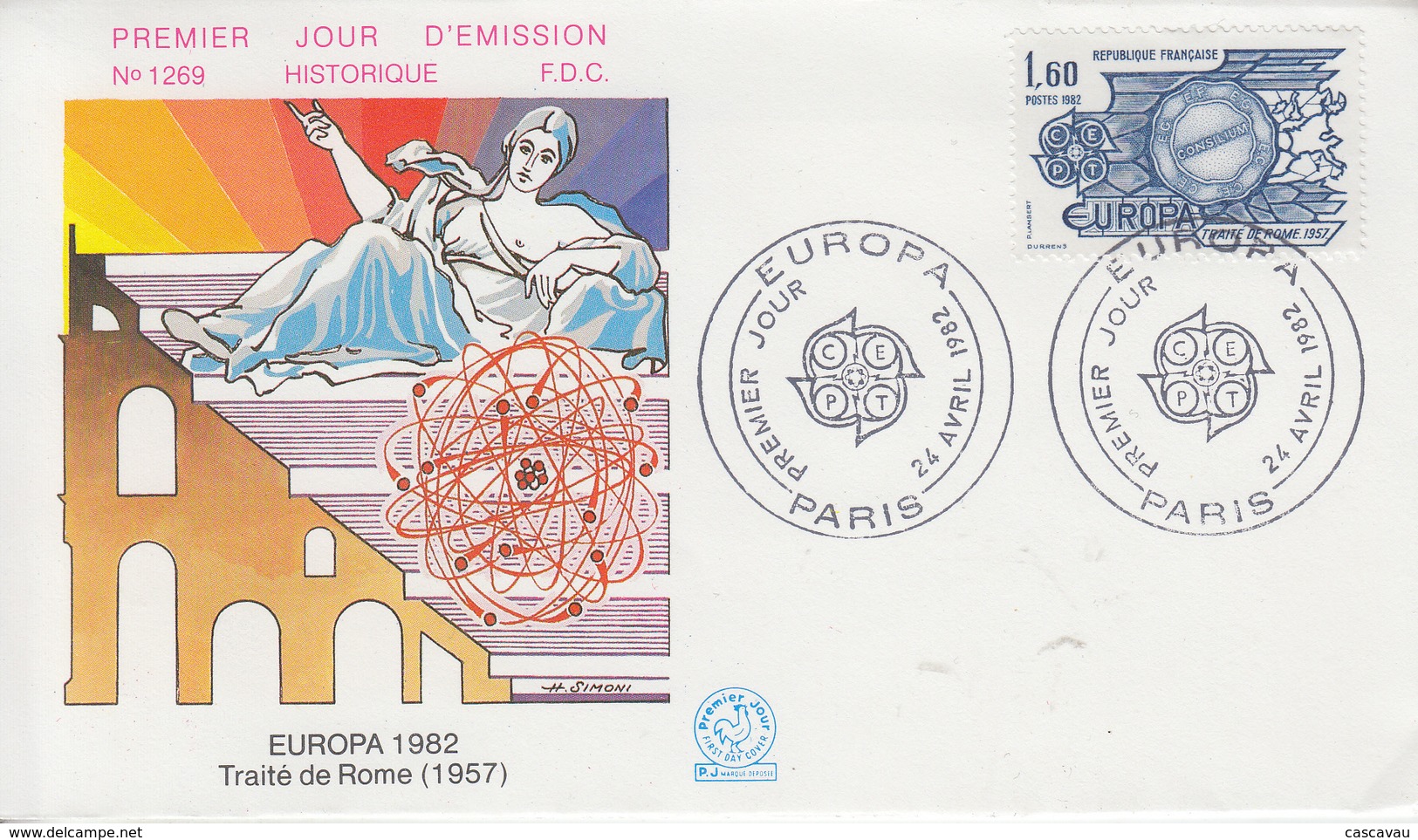 Enveloppe  FDC  1er  Jour   FRANCE    EUROPA    PARIS   1982 - 1982