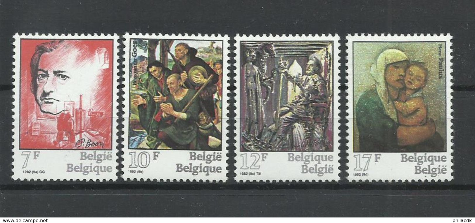 BELGIQUE - N°YT 2060/63 NEUFS** SANS CHARNIERE - COTE YT : 3.75€ - 1982 - Unused Stamps