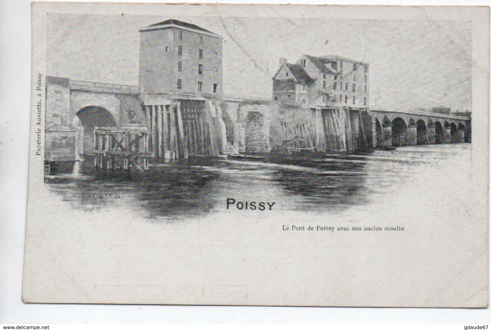 POISSY (78) - LE PONT DE POISSY AVEC SON ANCIEN MOULIN - Poissy