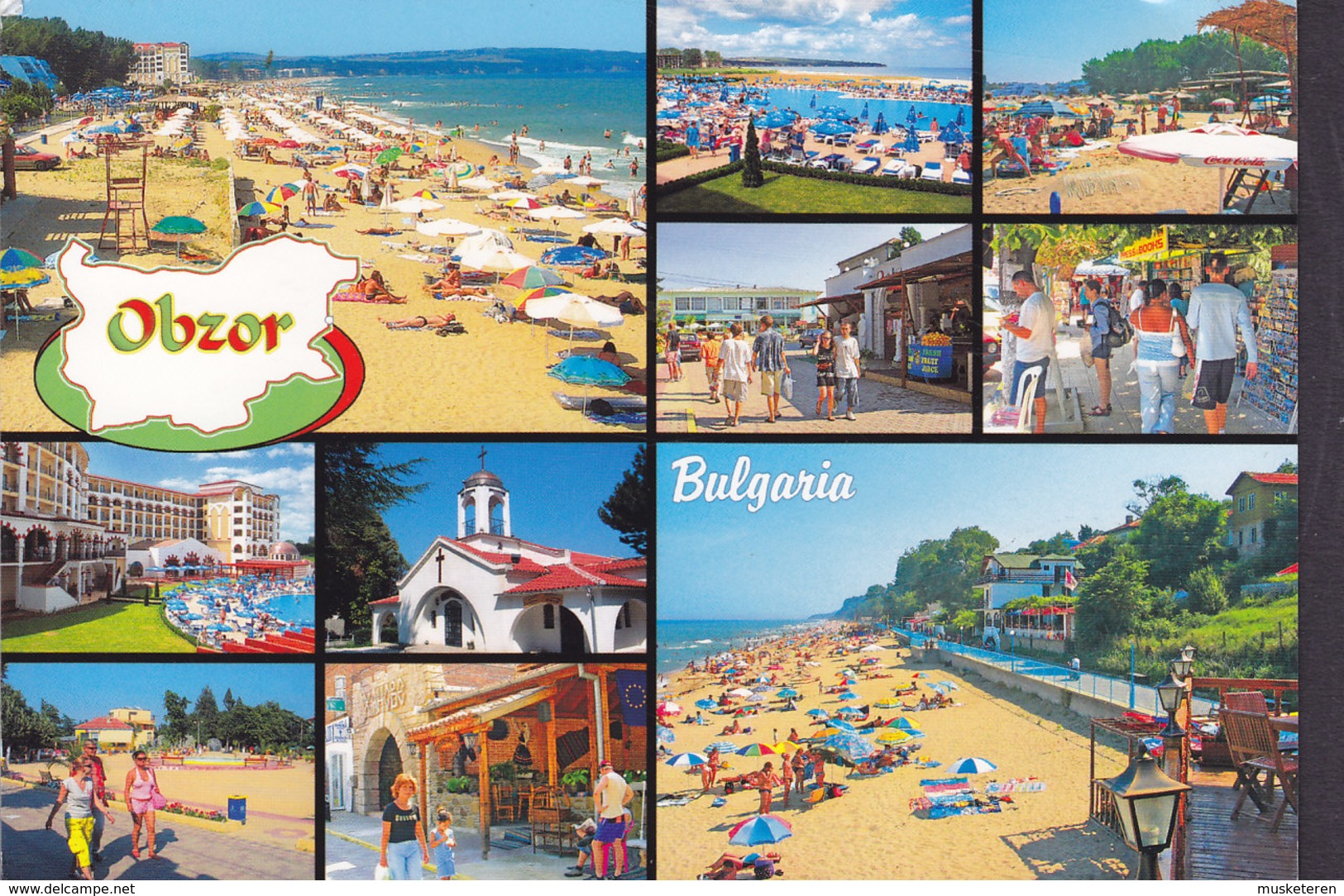 Bulgaria PPC Obzor  At The Balack Sea 2011 Sent To Denmark (2 Scans) - Storia Postale