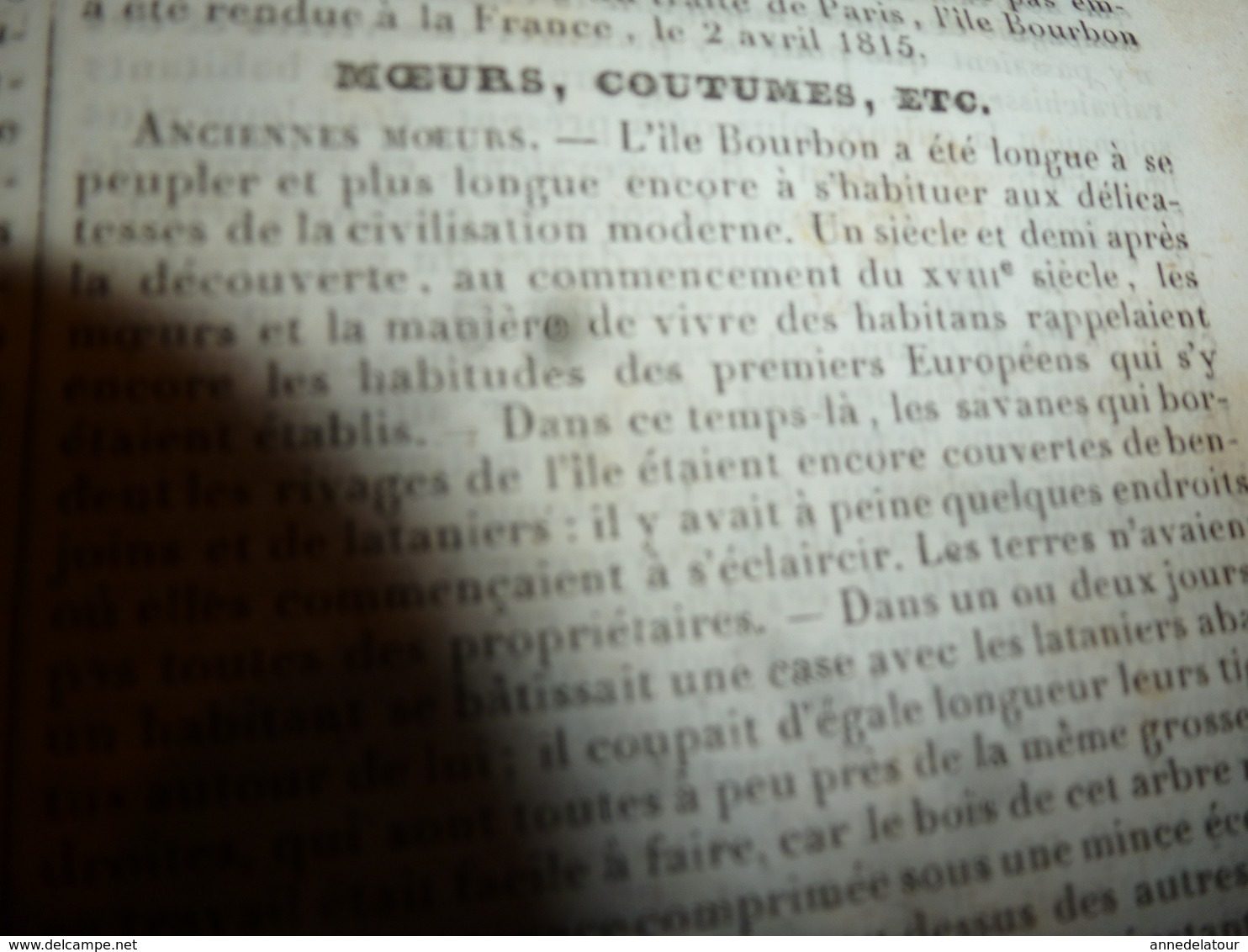 1935 FRANCE PITTORESQUE (Île BOURBON->Colonie française dans Océan indien) -Histoire-Us-Villes-Habitations-Esclaves,etc