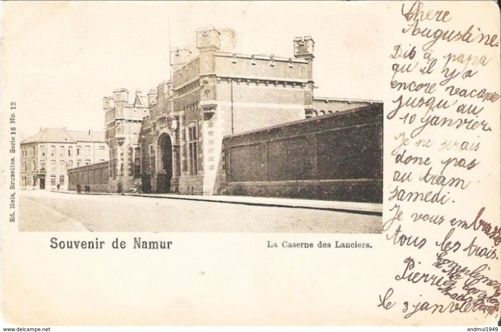 NAMUR - La Caserne Des Lanciers.  Oblitération De 1902 - Carte Précurseur - Namur