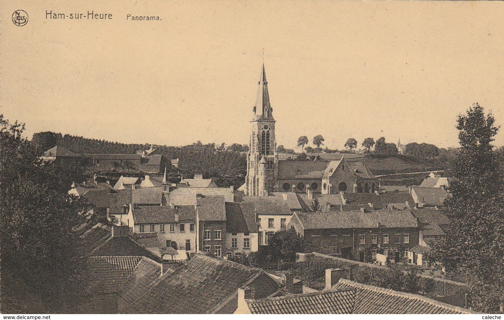 Ham -sur-Heure Panorama . Edit Mme Vve Alfred Frère / Verso Griffe Ham-sur-Heure - Ham-sur-Heure-Nalinnes