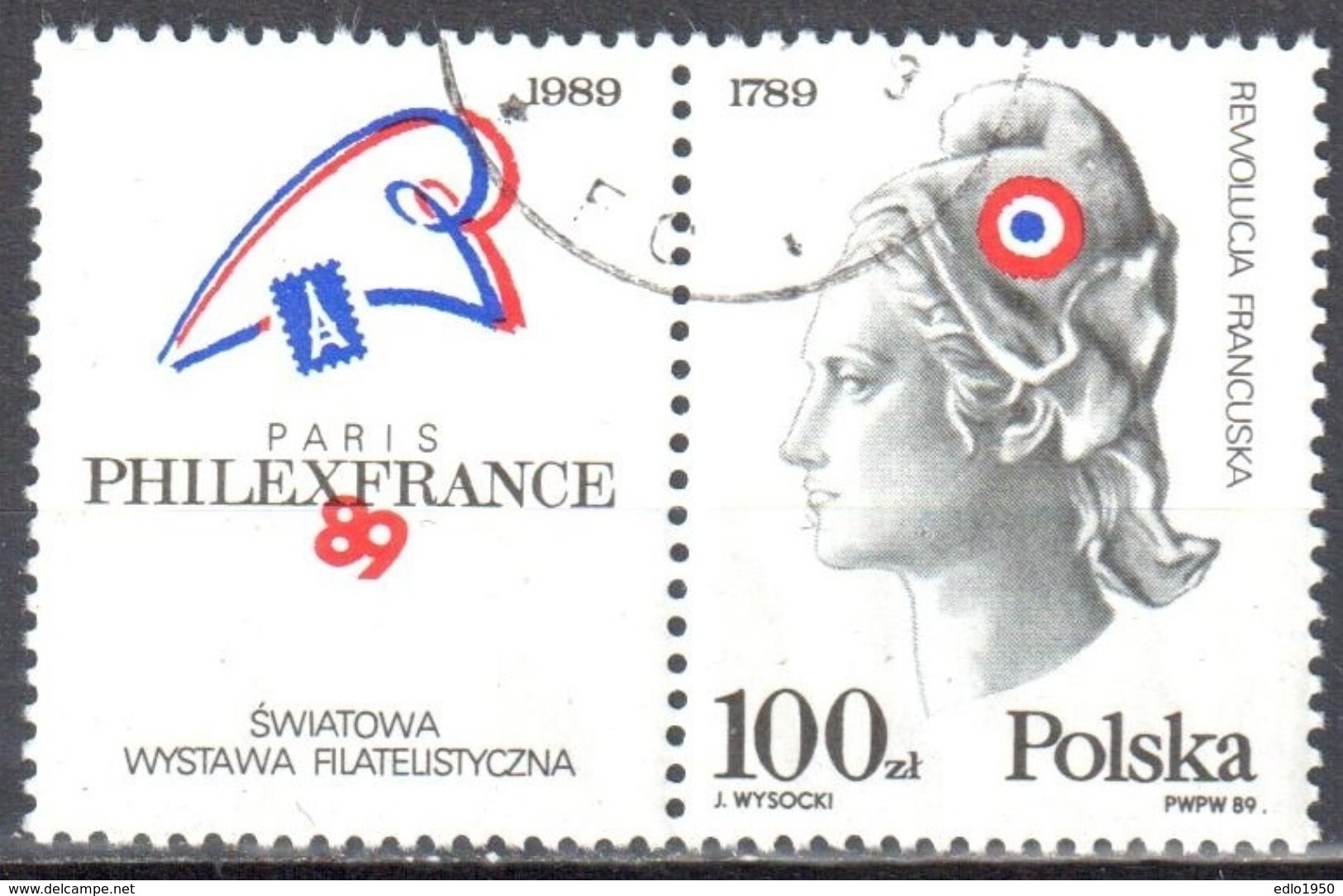 Poland 1989 - Philexfrance'89  Mi 3204 - Used - Gebraucht