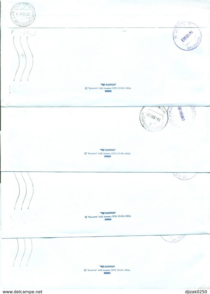 Kazakhstan. Four Envelopes Passed The Mail. - Kazakhstan