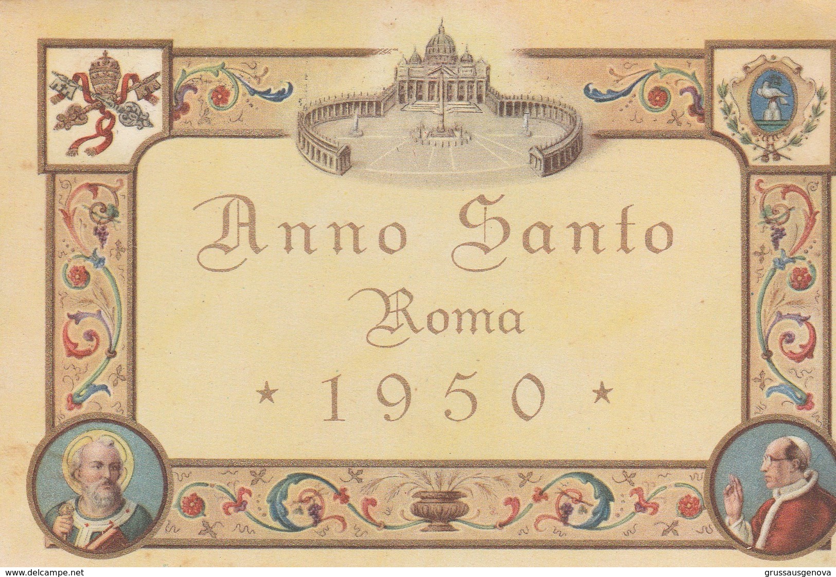 11365) ROMA ANNO SANTO 1950 CARTOLINA COMMEMORATIVA NON VIAGGIATA - Autres & Non Classés